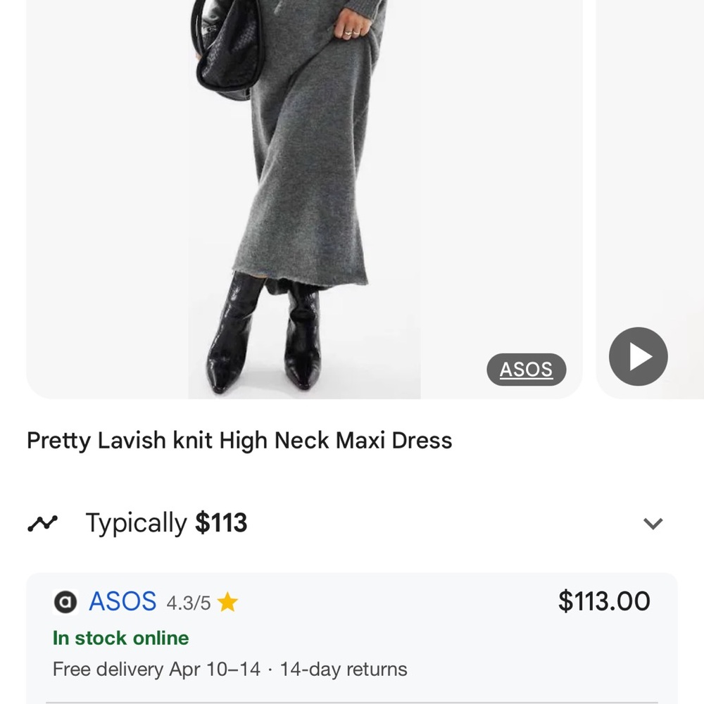 Elegant Gray Maxi Sweater Dress with Shoulder-pads